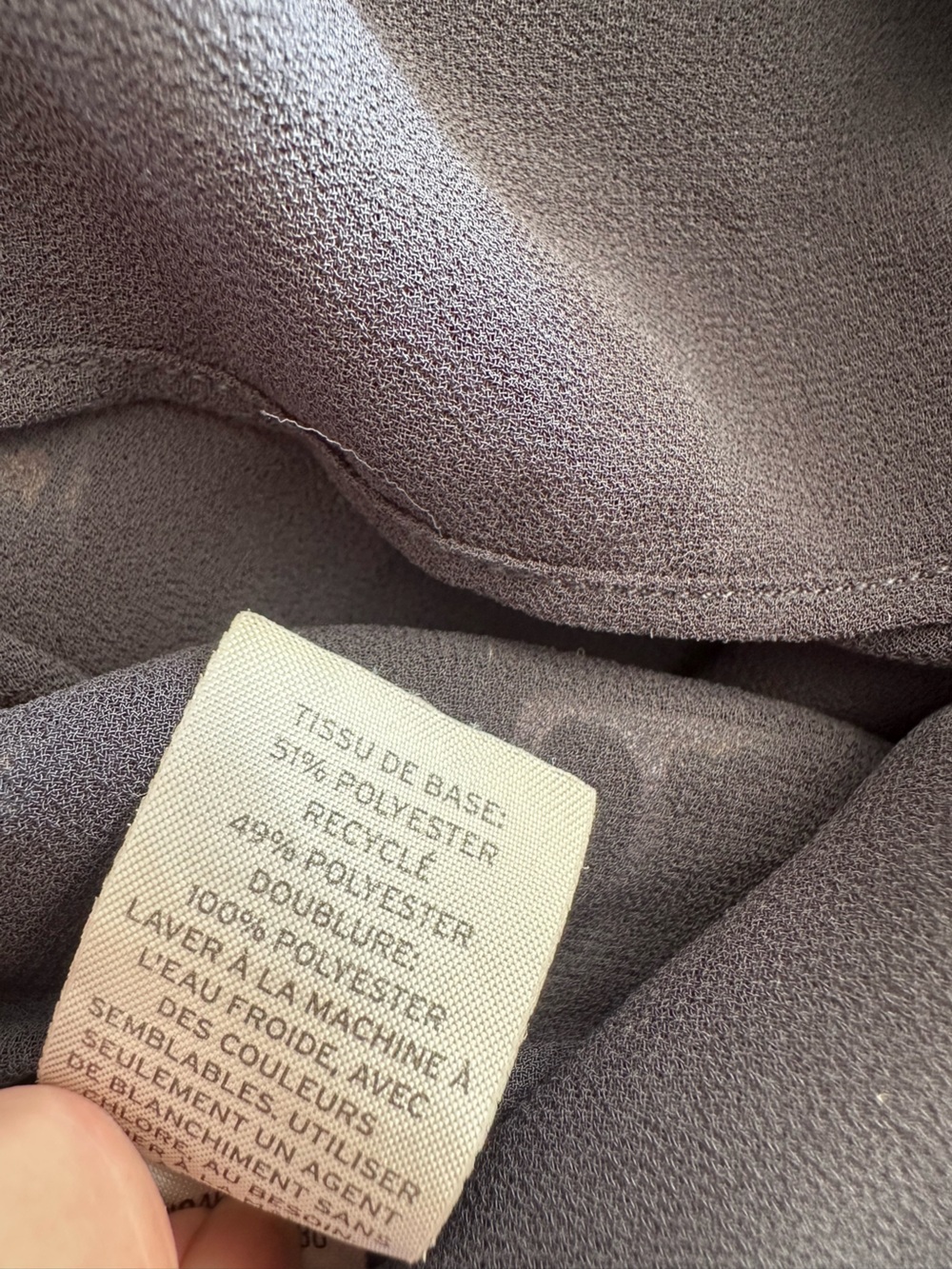 Nordstrom top with lavender print on black size medium - Picture 15 of 15